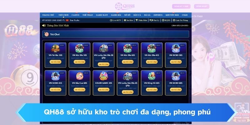 Đánh Giá Nhà Cái QH88 - Giải Trí Đỉnh Cao Cho Người Việt 2 QH88 sở hữu kho trò chơi đa dạng, phong phú